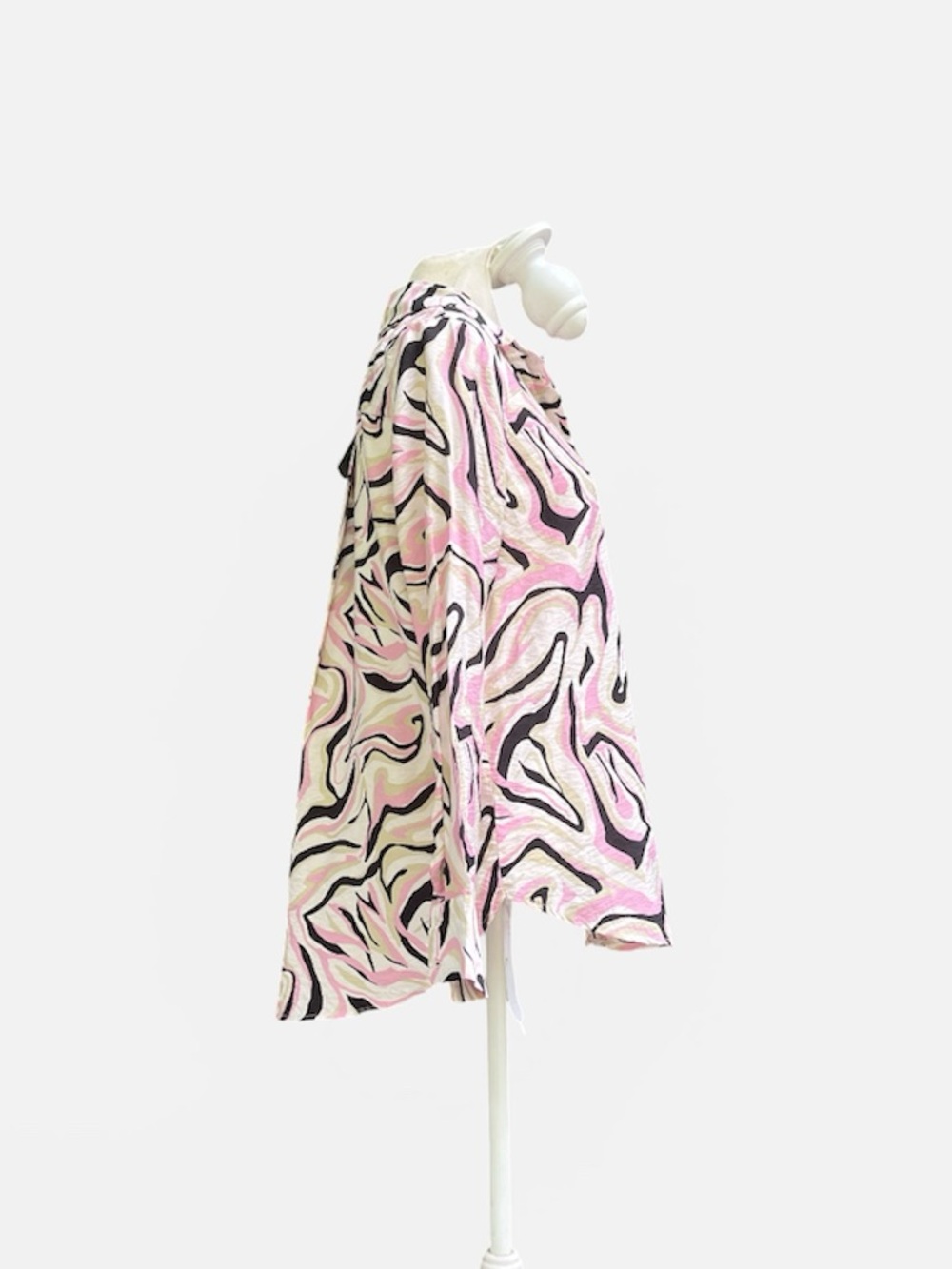 Rachel Zoe Swirl Print Blouse in Pink & Black Size XS (Runs Big) NWT - Picture 2 of 8